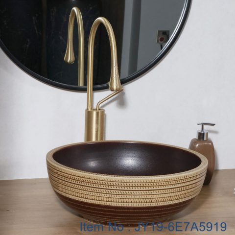 JY19-6E7A5919 New produced Jingdezhen Jiangxi typical colorful art ceramic sink