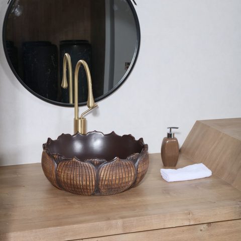JY19-6E7A5988 China wholesale color glazed bathroom porcelain table top vanity basin