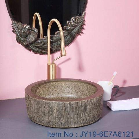JY19-6E7A6121 New produced Jingdezhen Jiangxi typical floral art ceramic sink