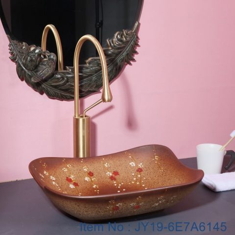 JY19-6E7A6145 China wholesale modern  bathroom porcelain table top vanity basin