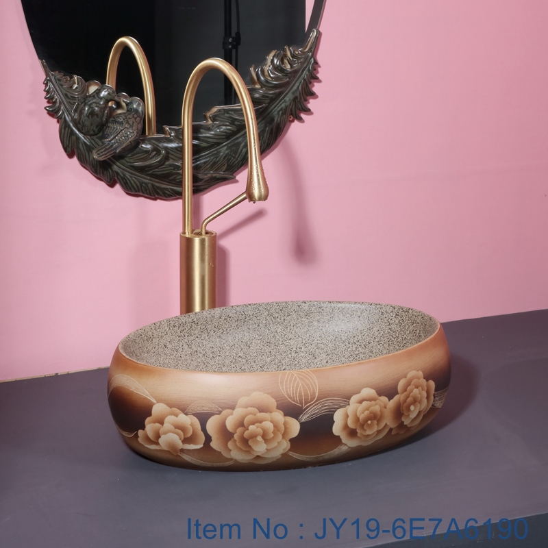 JY19-6E7A6190_看图王 JY19-6E7A6190 Wholesale artistic modern oval bathroom ceramic washbasin - shengjiang  ceramic  factory   porcelain art hand basin wash sink