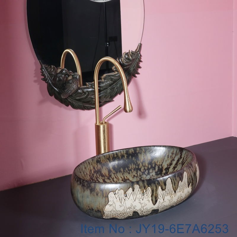 JY19-6E7A6253_看图王 JY19-6E7A6253 Wholesale artistic modern oval bathroom ceramic washbasin - shengjiang  ceramic  factory   porcelain art hand basin wash sink