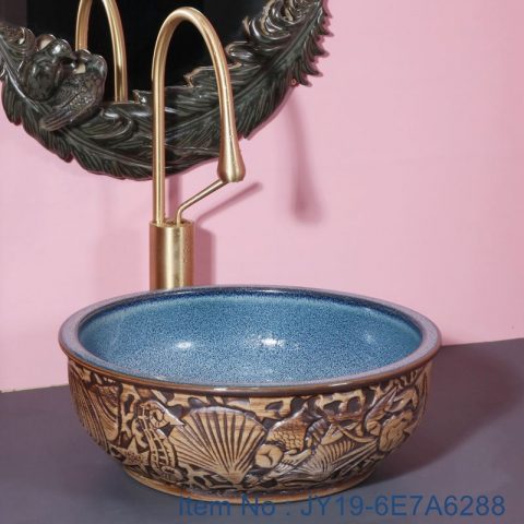 JY19-6E7A6288 New produced Jingdezhen Jiangxi typical art ceramic sink