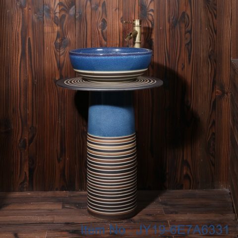 JY19-6E7A6331 China wholesale high quality color glazed bathroom porcelain table top vanity basin