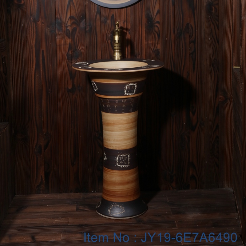 JY19-6E7A6490 JY19-6E7A6490 China traditional high quality bathroom ceramic made in Jingdezhen Shengjiang ceramic factory - shengjiang  ceramic  factory   porcelain art hand basin wash sink