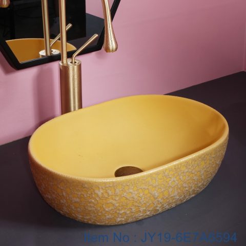 JY19-6E7A6594 Chinese factory direct art ceramic beautiful bathroom washing sink