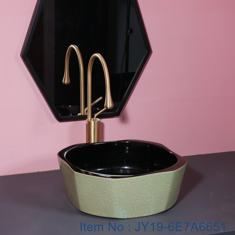 JY19-6E7A6651 JY19-6E7A6651 Jingdezhen modern vanity art ceramic made in porcelain city Jingdezhen - shengjiang  ceramic  factory   porcelain art hand basin wash sink