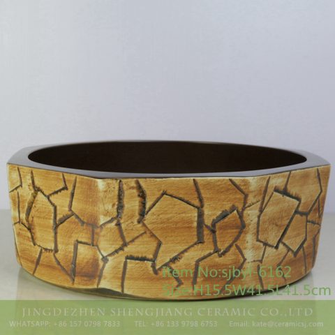sjbyl-6162 Beautiful Octagonal lavabo household red stone grain hand-painted daily high-grade lavabo