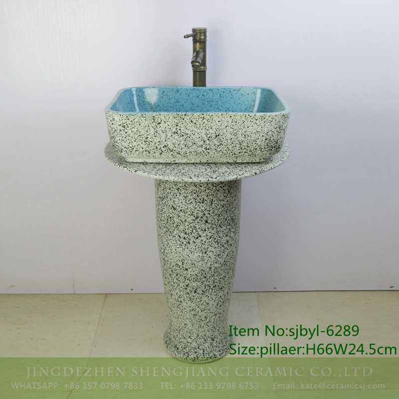sjbyl-6289-（长）全墨点内蓝-2 sjbyl-6289 Black rock carving pattern ceramic basin wash basin sink high quality upscale durable toilet bathroombasin washsink - shengjiang  ceramic  factory   porcelain art hand basin wash sink