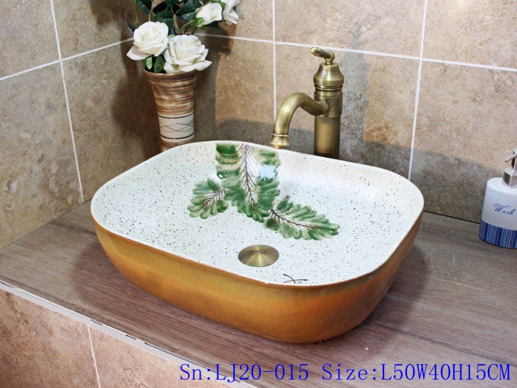 LJ20-015-1024x768 LJ20-015 Simple branches decorated wax gourd shaped ceramic washbasin - shengjiang  ceramic  factory   porcelain art hand basin wash sink