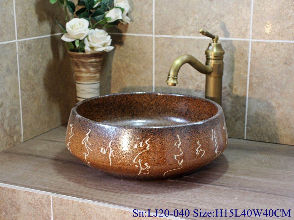 LJ20-040-1024x768 LJ20-040 Creative handy calligraphy design washbasin - shengjiang  ceramic  factory   porcelain art hand basin wash sink