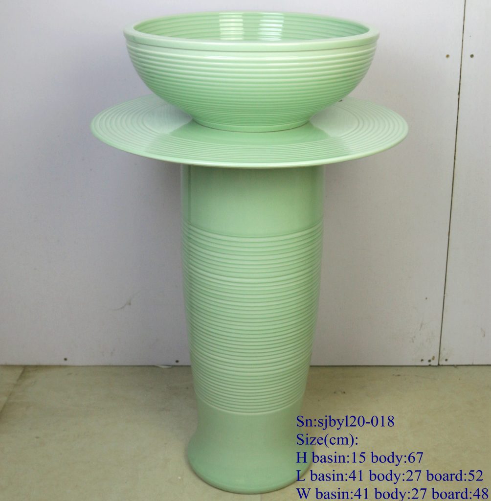 sjbyl20-018-套盆-玉色线圈-1004x1024 sjby120-018 Jingdezhen jade coil pattern washbasin - shengjiang  ceramic  factory   porcelain art hand basin wash sink