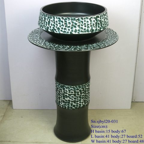 sjby120-031 Hand - drawn turquoise design washbasin
