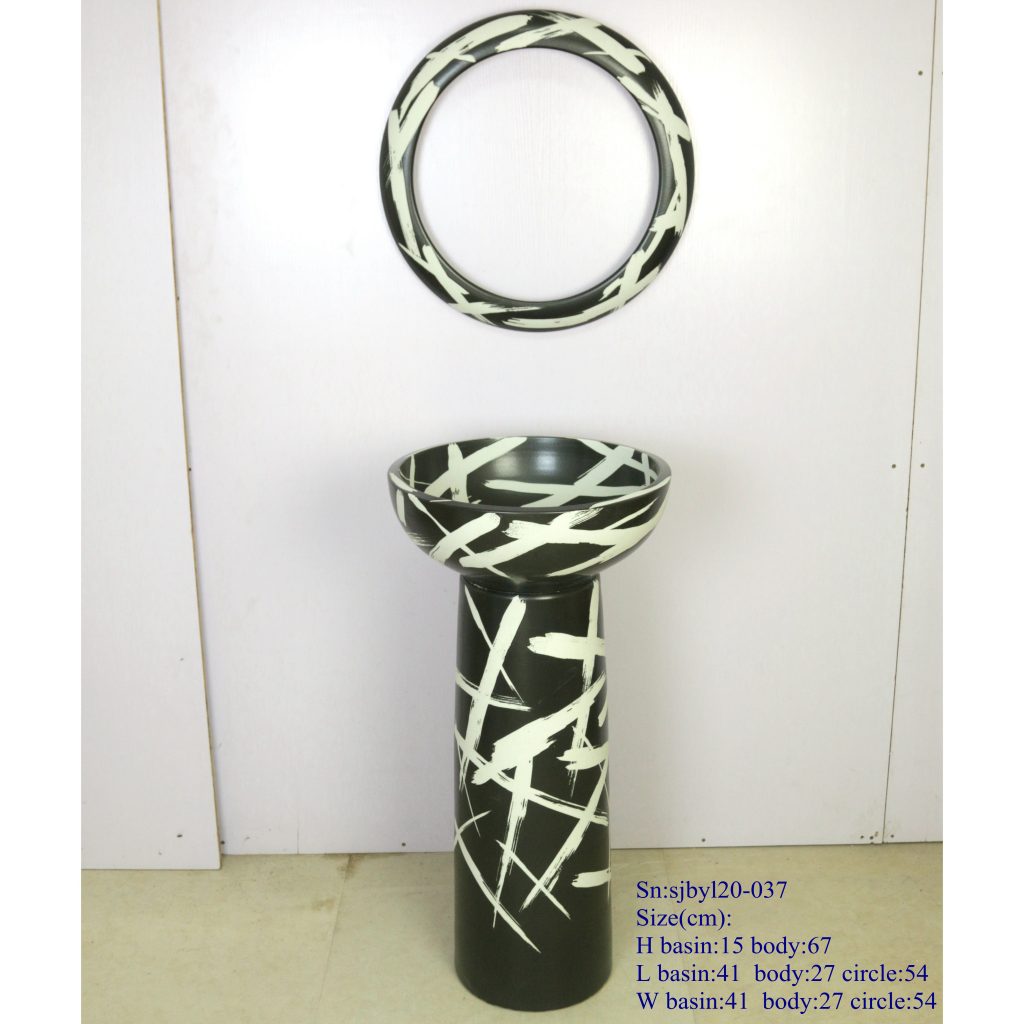 sjbyl20-037-套盆-光影-1024x1024 sjby120-037 Jingdezhen handcrafted light and shadow pattern washbasin - shengjiang  ceramic  factory   porcelain art hand basin wash sink