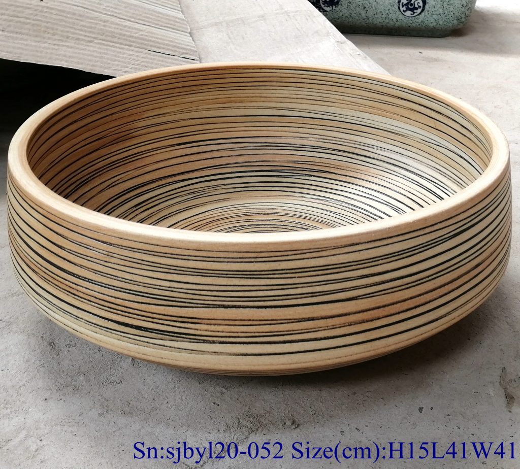 sjbyl20-052-亚光黄线1-1024x924 sjby120-052 Jingdezhen matte yellow line pattern washbasin - shengjiang  ceramic  factory   porcelain art hand basin wash sink