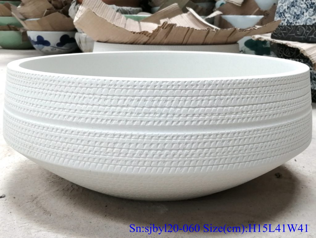 sjbyl20-060-无光扯箍2-1024x771 sjby120-060 Shengjiang hand painted matte hoop wash basin - shengjiang  ceramic  factory   porcelain art hand basin wash sink