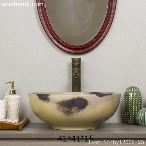 byl2006-25 Jingdezhen creative design round ceramic washbasin