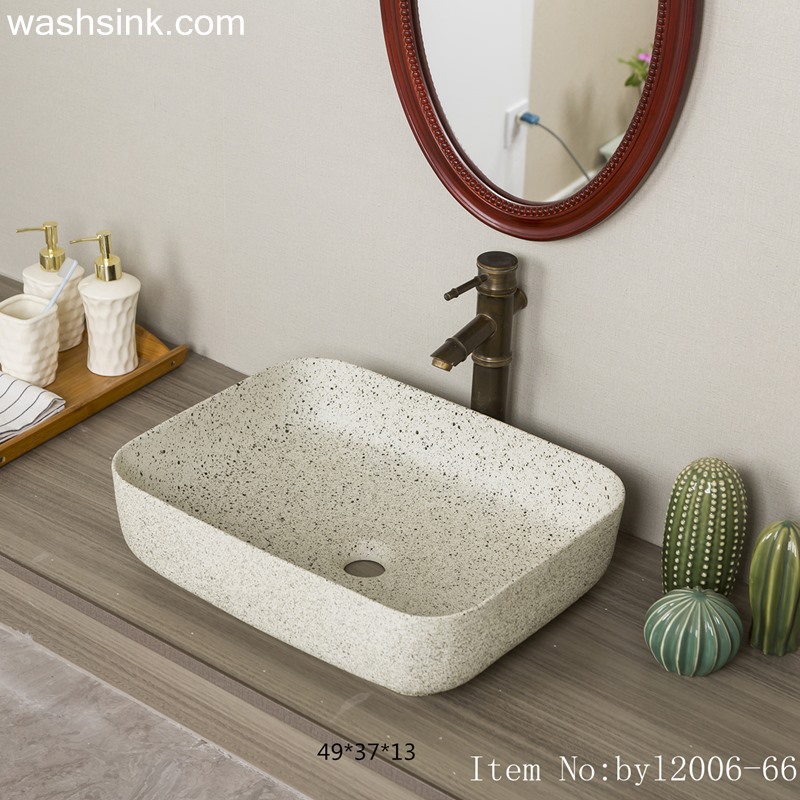 byl2006-66-1 byl2006-66 Shengjiang Creative small clay dot pattern exquisite ceramic washbasin - shengjiang  ceramic  factory   porcelain art hand basin wash sink