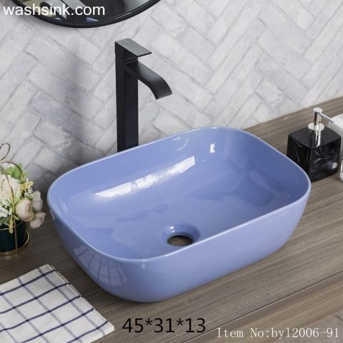 byl2006-91 Jingdezhen exquisite glaze purple blue ceramic washbasin