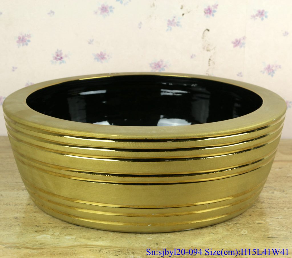 sjbyl20-094-台盆-金属釉和电镀系列-斜口三金-1024x903 sjby120-094 Jingdezhen hand painted wash basin with oblique mouth gold pattern - shengjiang  ceramic  factory   porcelain art hand basin wash sink