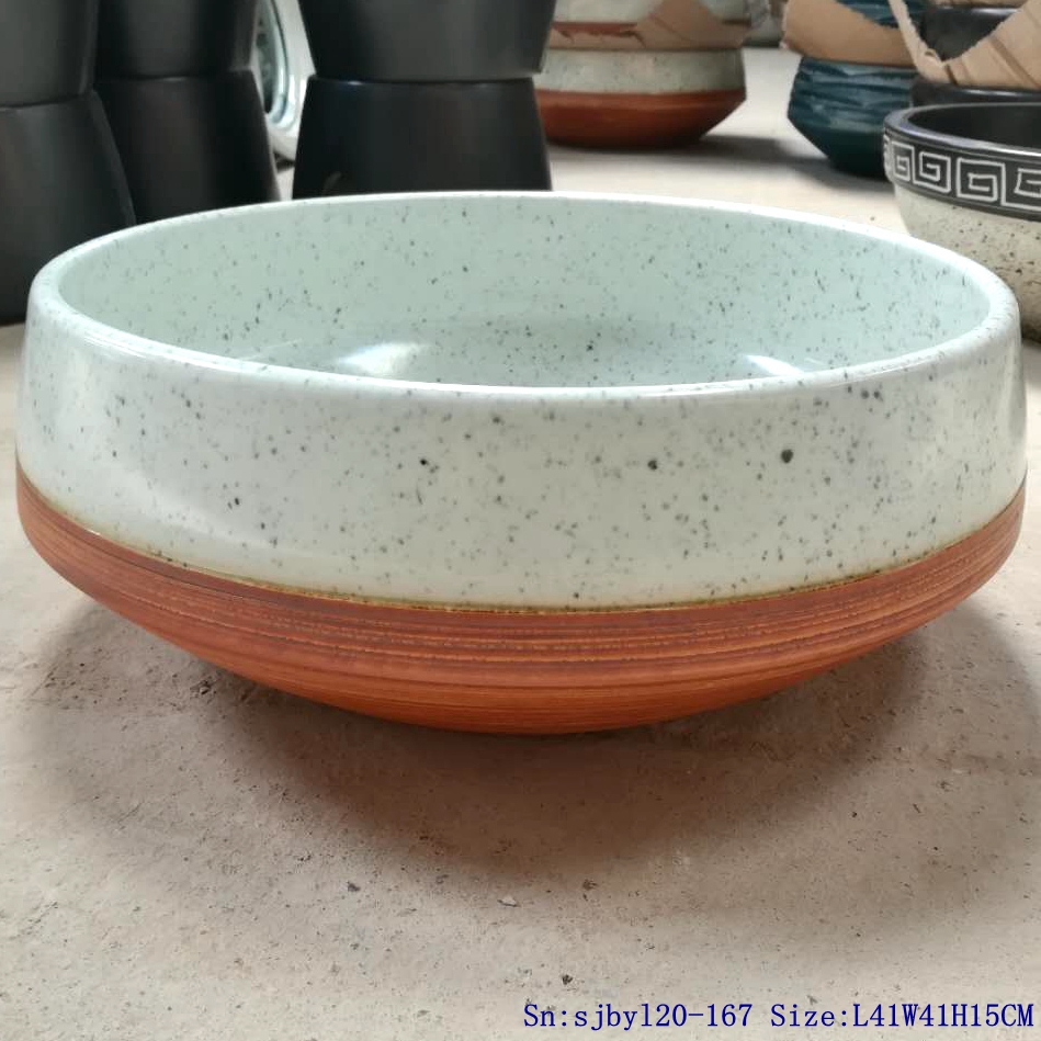 sjbyl20-167-沙漠之星2-1 sjby120-167 Jingdezhen desert star pattern washbasin - shengjiang  ceramic  factory   porcelain art hand basin wash sink