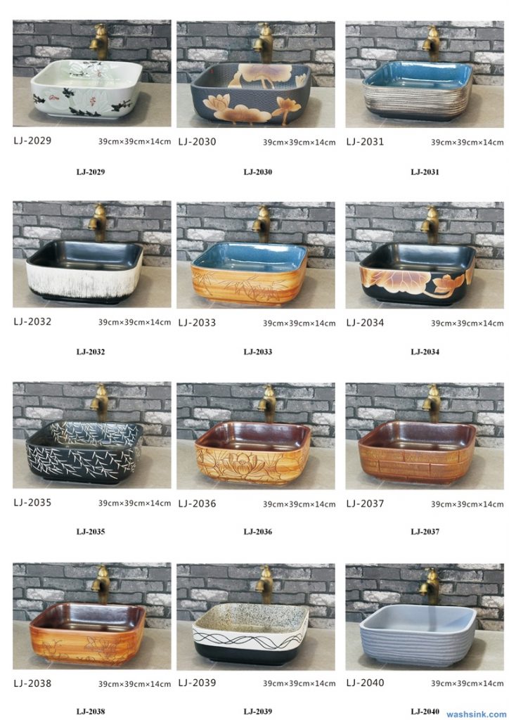 2020-VOL01-jingdezhen-shengjiang-ceramic-art-basin-washsink-brochure-LJ-YR-BYL-JUNY-040-724x1024 Two wash basin catalogues produced by Shengjiang Ceramics Company will be released in 2020.9.14 - shengjiang  ceramic  factory   porcelain art hand basin wash sink