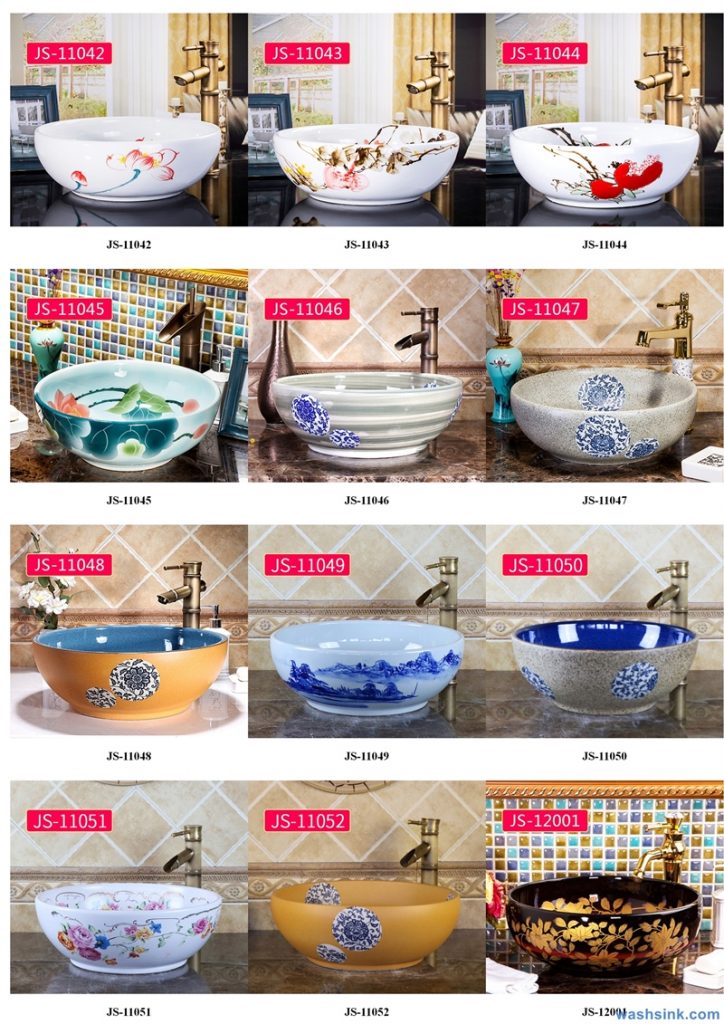 2020-VOL02-jingdezhen-shengjiang-ceramic-art-basin-washsink-brochure-JS-007-724x1024 Two wash basin catalogues produced by Shengjiang Ceramics Company will be released in 2020.9.14 - shengjiang  ceramic  factory   porcelain art hand basin wash sink