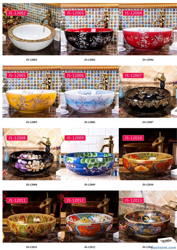 2020-VOL02-jingdezhen-shengjiang-ceramic-art-basin-washsink-brochure-JS-008-724x1024 Two wash basin catalogues produced by Shengjiang Ceramics Company will be released in 2020.9.14 - shengjiang  ceramic  factory   porcelain art hand basin wash sink