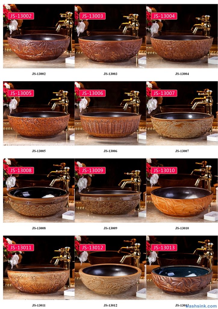 2020-VOL02-jingdezhen-shengjiang-ceramic-art-basin-washsink-brochure-JS-011-724x1024 Two wash basin catalogues produced by Shengjiang Ceramics Company will be released in 2020.9.14 - shengjiang  ceramic  factory   porcelain art hand basin wash sink