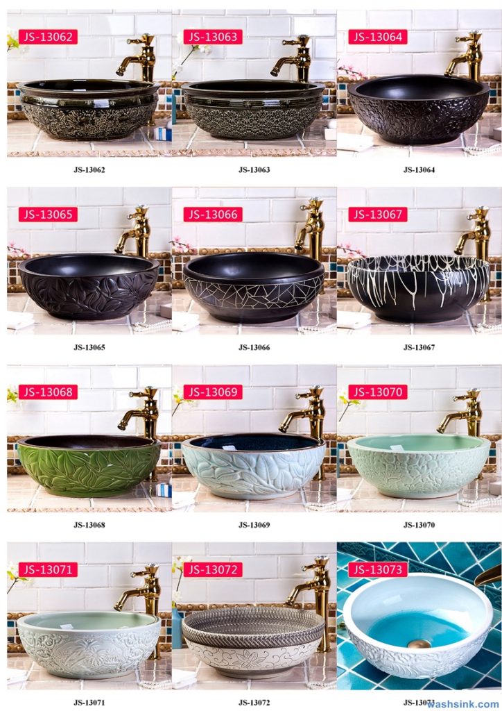 2020-VOL02-jingdezhen-shengjiang-ceramic-art-basin-washsink-brochure-JS-016-724x1024 Two wash basin catalogues produced by Shengjiang Ceramics Company will be released in 2020.9.14 - shengjiang  ceramic  factory   porcelain art hand basin wash sink