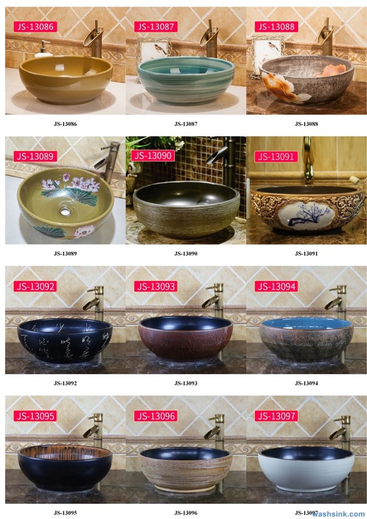 2020-VOL02-jingdezhen-shengjiang-ceramic-art-basin-washsink-brochure-JS-018-724x1024 Two wash basin catalogues produced by Shengjiang Ceramics Company will be released in 2020.9.14 - shengjiang  ceramic  factory   porcelain art hand basin wash sink