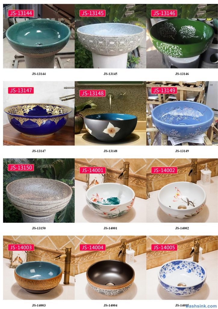 2020-VOL02-jingdezhen-shengjiang-ceramic-art-basin-washsink-brochure-JS-023-724x1024 Two wash basin catalogues produced by Shengjiang Ceramics Company will be released in 2020.9.14 - shengjiang  ceramic  factory   porcelain art hand basin wash sink