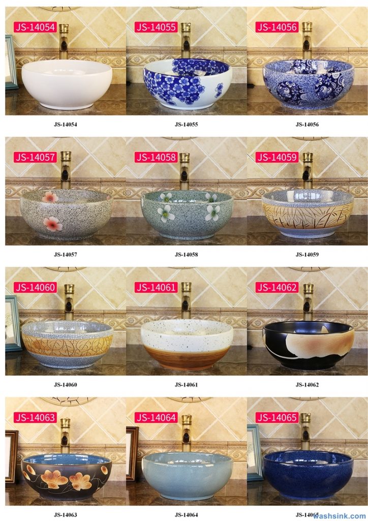 2020-VOL02-jingdezhen-shengjiang-ceramic-art-basin-washsink-brochure-JS-028-724x1024 Two wash basin catalogues produced by Shengjiang Ceramics Company will be released in 2020.9.14 - shengjiang  ceramic  factory   porcelain art hand basin wash sink