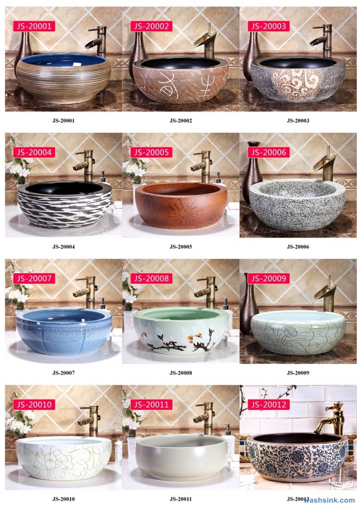 2020-VOL02-jingdezhen-shengjiang-ceramic-art-basin-washsink-brochure-JS-032-724x1024 Two wash basin catalogues produced by Shengjiang Ceramics Company will be released in 2020.9.14 - shengjiang  ceramic  factory   porcelain art hand basin wash sink