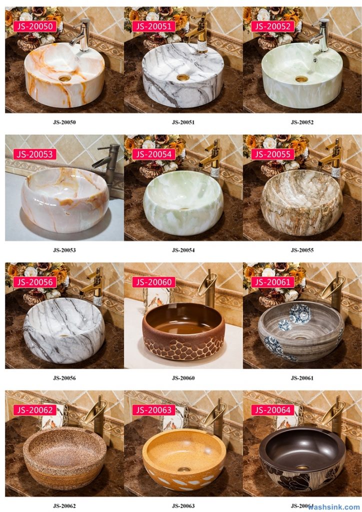 2020-VOL02-jingdezhen-shengjiang-ceramic-art-basin-washsink-brochure-JS-036-724x1024 Two wash basin catalogues produced by Shengjiang Ceramics Company will be released in 2020.9.14 - shengjiang  ceramic  factory   porcelain art hand basin wash sink