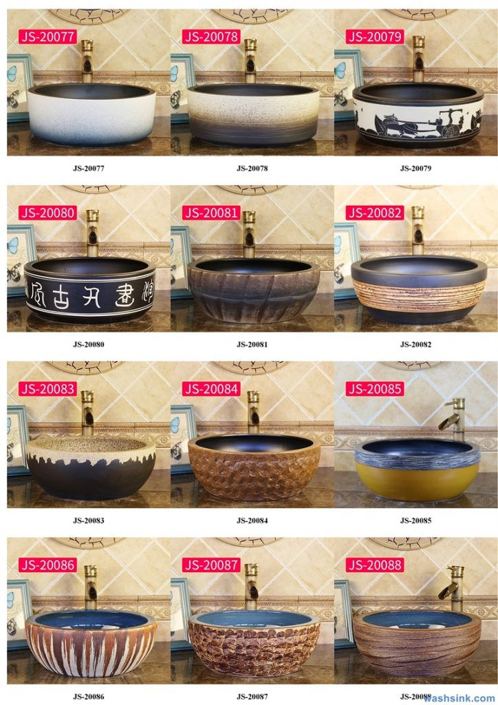 2020-VOL02-jingdezhen-shengjiang-ceramic-art-basin-washsink-brochure-JS-038-724x1024 Two wash basin catalogues produced by Shengjiang Ceramics Company will be released in 2020.9.14 - shengjiang  ceramic  factory   porcelain art hand basin wash sink