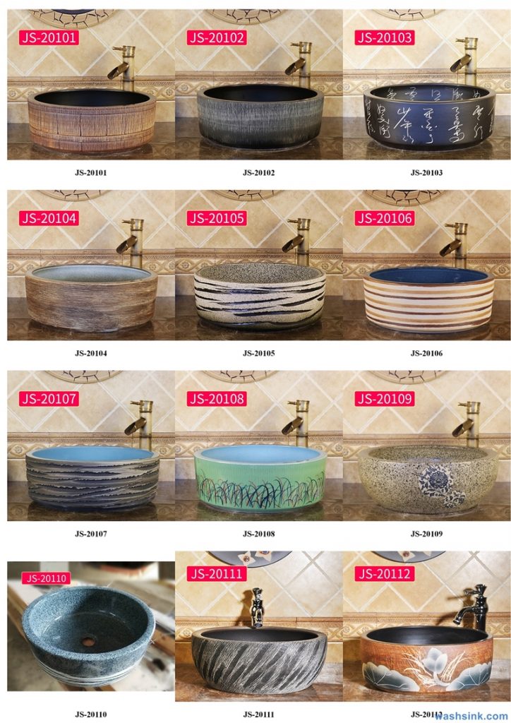 2020-VOL02-jingdezhen-shengjiang-ceramic-art-basin-washsink-brochure-JS-040-724x1024 Two wash basin catalogues produced by Shengjiang Ceramics Company will be released in 2020.9.14 - shengjiang  ceramic  factory   porcelain art hand basin wash sink