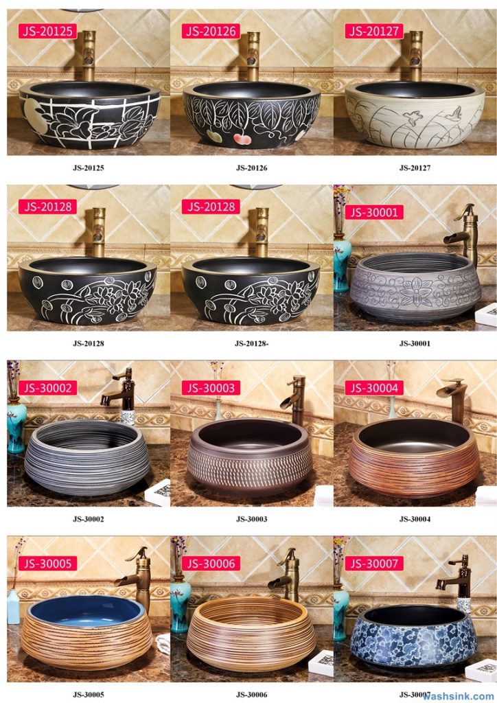 2020-VOL02-jingdezhen-shengjiang-ceramic-art-basin-washsink-brochure-JS-042-724x1024 Two wash basin catalogues produced by Shengjiang Ceramics Company will be released in 2020.9.14 - shengjiang  ceramic  factory   porcelain art hand basin wash sink