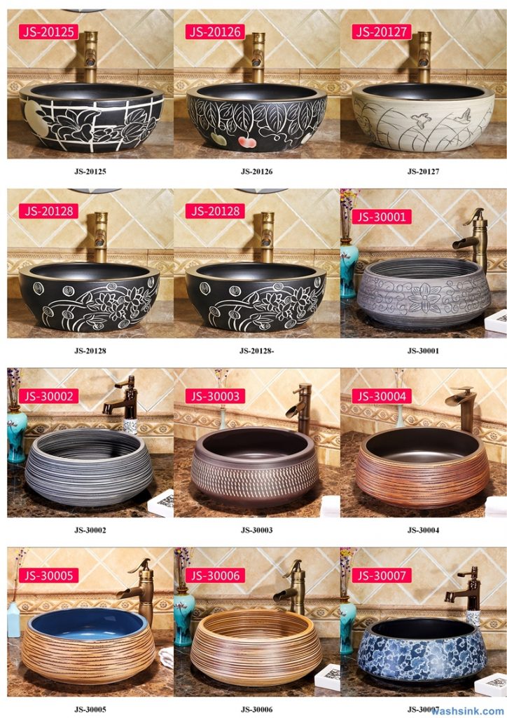 2020-VOL02-jingdezhen-shengjiang-ceramic-art-basin-washsink-brochure-JS-042-724x1024 Two wash basin catalogues produced by Shengjiang Ceramics Company will be released in 2020.9.14 - shengjiang  ceramic  factory   porcelain art hand basin wash sink