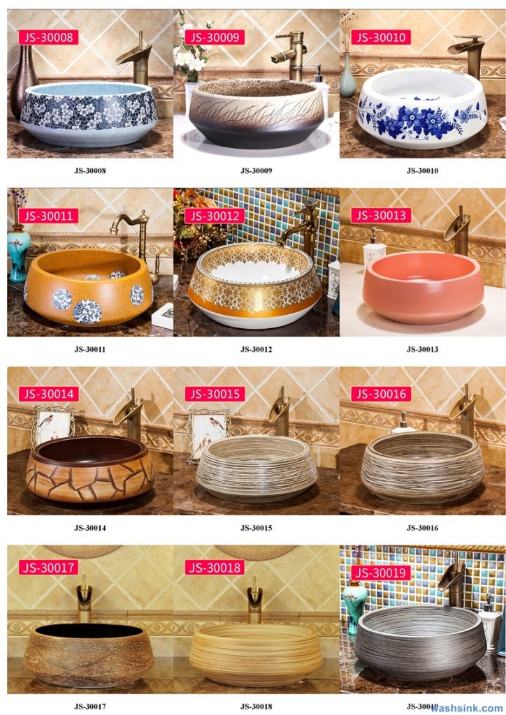 2020-VOL02-jingdezhen-shengjiang-ceramic-art-basin-washsink-brochure-JS-043-724x1024 Two wash basin catalogues produced by Shengjiang Ceramics Company will be released in 2020.9.14 - shengjiang  ceramic  factory   porcelain art hand basin wash sink