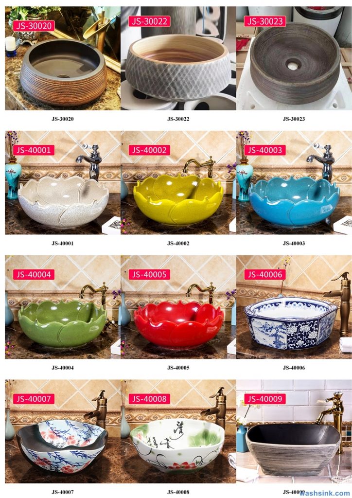 2020-VOL02-jingdezhen-shengjiang-ceramic-art-basin-washsink-brochure-JS-044-724x1024 Two wash basin catalogues produced by Shengjiang Ceramics Company will be released in 2020.9.14 - shengjiang  ceramic  factory   porcelain art hand basin wash sink