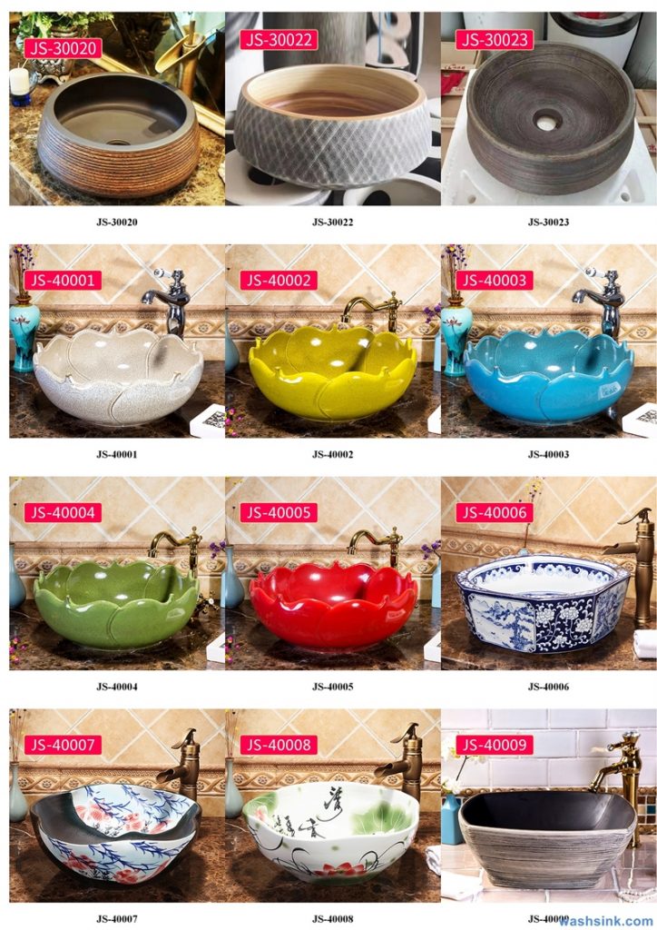 2020-VOL02-jingdezhen-shengjiang-ceramic-art-basin-washsink-brochure-JS-044-724x1024 Two wash basin catalogues produced by Shengjiang Ceramics Company will be released in 2020.9.14 - shengjiang  ceramic  factory   porcelain art hand basin wash sink