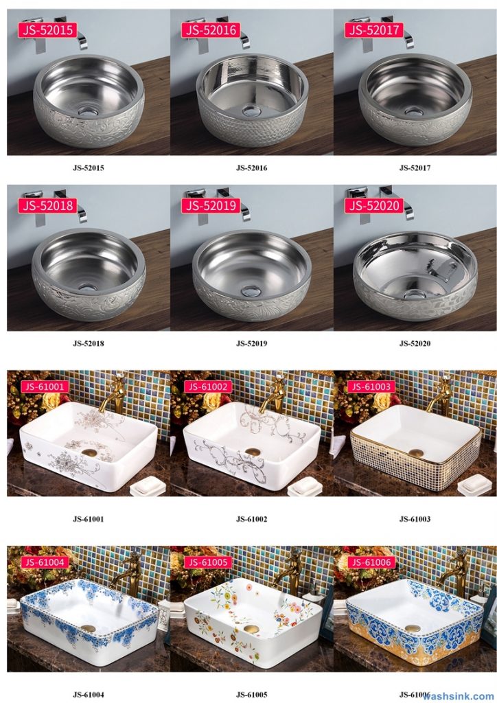 2020-VOL02-jingdezhen-shengjiang-ceramic-art-basin-washsink-brochure-JS-051-724x1024 Two wash basin catalogues produced by Shengjiang Ceramics Company will be released in 2020.9.14 - shengjiang  ceramic  factory   porcelain art hand basin wash sink