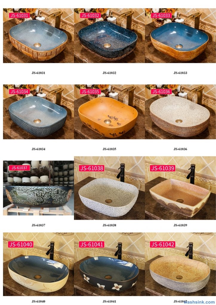 2020-VOL02-jingdezhen-shengjiang-ceramic-art-basin-washsink-brochure-JS-054-724x1024 Two wash basin catalogues produced by Shengjiang Ceramics Company will be released in 2020.9.14 - shengjiang  ceramic  factory   porcelain art hand basin wash sink