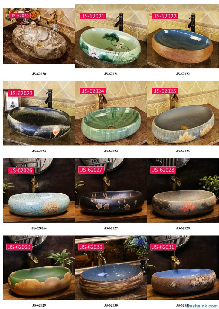 2020-VOL02-jingdezhen-shengjiang-ceramic-art-basin-washsink-brochure-JS-058-724x1024 Two wash basin catalogues produced by Shengjiang Ceramics Company will be released in 2020.9.14 - shengjiang  ceramic  factory   porcelain art hand basin wash sink