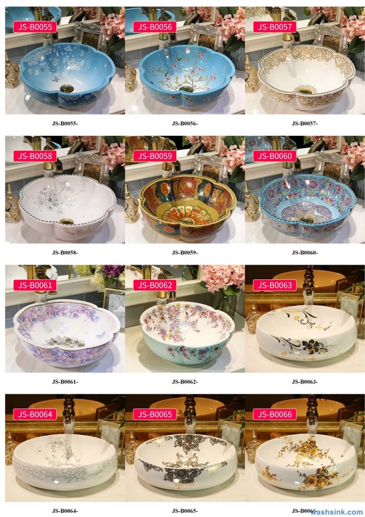 2020-VOL02-jingdezhen-shengjiang-ceramic-art-basin-washsink-brochure-JS-083-724x1024 Two wash basin catalogues produced by Shengjiang Ceramics Company will be released in 2020.9.14 - shengjiang  ceramic  factory   porcelain art hand basin wash sink