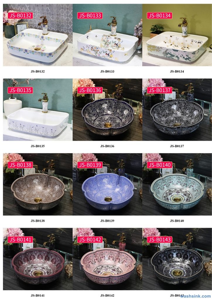 2020-VOL02-jingdezhen-shengjiang-ceramic-art-basin-washsink-brochure-JS-090-724x1024 Two wash basin catalogues produced by Shengjiang Ceramics Company will be released in 2020.9.14 - shengjiang  ceramic  factory   porcelain art hand basin wash sink