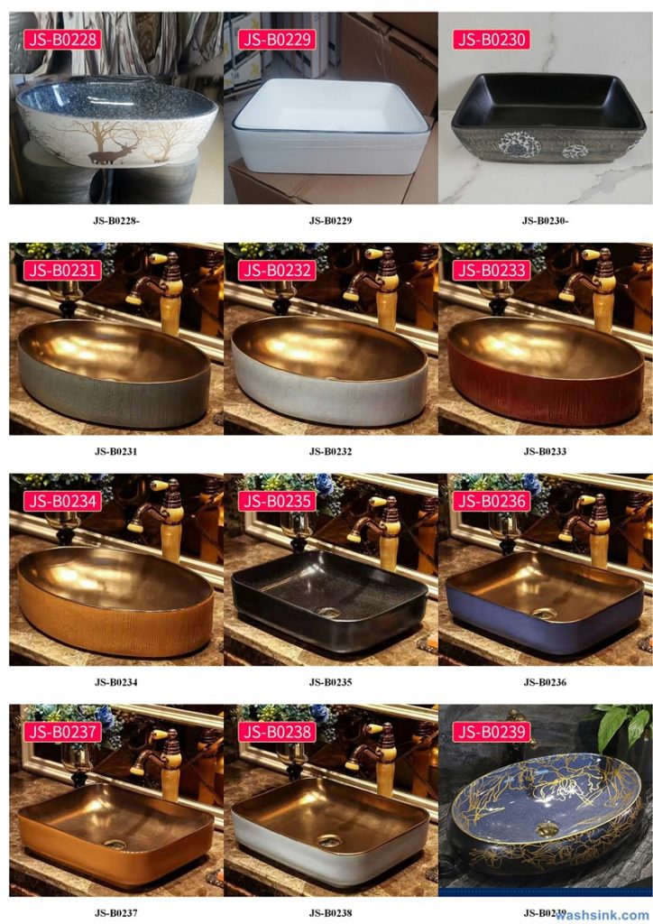 2020-VOL02-jingdezhen-shengjiang-ceramic-art-basin-washsink-brochure-JS-098-724x1024 Two wash basin catalogues produced by Shengjiang Ceramics Company will be released in 2020.9.14 - shengjiang  ceramic  factory   porcelain art hand basin wash sink