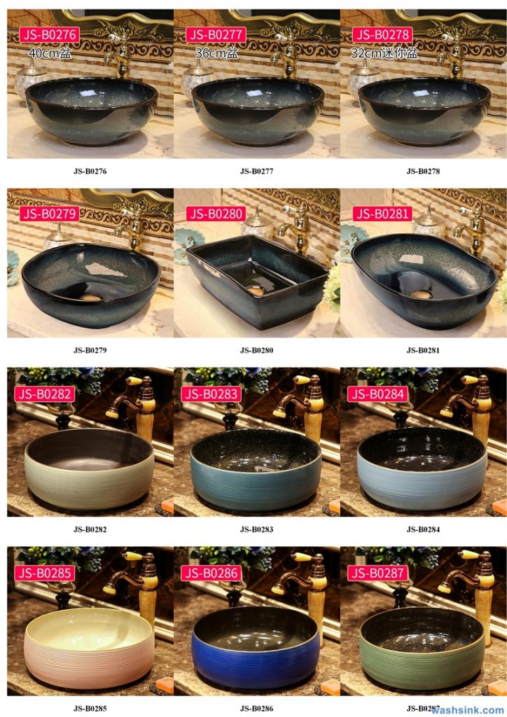 2020-VOL02-jingdezhen-shengjiang-ceramic-art-basin-washsink-brochure-JS-102-724x1024 Two wash basin catalogues produced by Shengjiang Ceramics Company will be released in 2020.9.14 - shengjiang  ceramic  factory   porcelain art hand basin wash sink