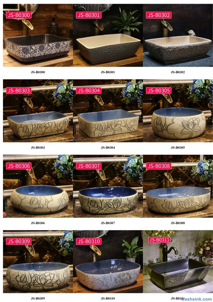 2020-VOL02-jingdezhen-shengjiang-ceramic-art-basin-washsink-brochure-JS-104-724x1024 Two wash basin catalogues produced by Shengjiang Ceramics Company will be released in 2020.9.14 - shengjiang  ceramic  factory   porcelain art hand basin wash sink